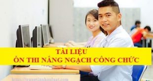Tài liệu thi nâng ngạch công chức lên chuyên viên tỉnh Lâm Đồng năm 2020
