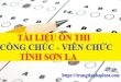 Tài liệu thi công chức cấp tỉnh, cấp xã tỉnh Sơn La 2025