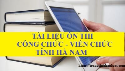  Tài liệu thi công chức cấp xã  thuộc UBND huyện Thanh Liêm, tỉnh Hà Nam năm 2022 