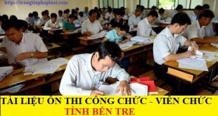 Tài liệu thi công chức cấp xã huyện Chợ Lách, tỉnh Bến Tre