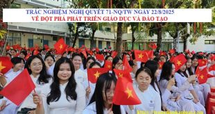 Trắc nghiệm Nghị quyết  số 71-NQ/TW về đột phá phát triển giáo dục và đào tạo 