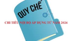 Mẫu quy chế chi tiêu nội bộ áp dụng từ tháng 5/2026